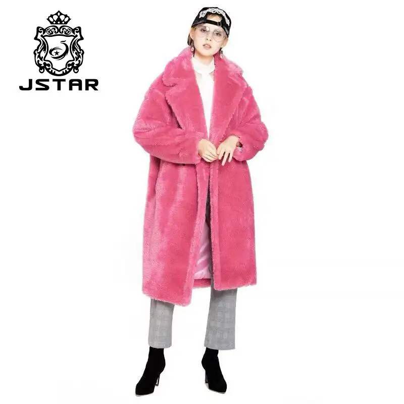 Winter Oversize Outwear Shearling Fur Sheepskin Coat Jacket Warm Long Fluffy Genuine Fur Coat