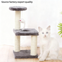 Arbre à chat en bois résistant aux rayures, design minimaliste et sans déchets, montage facile pour le jeu et le soulagement du stress dans une maison moderne