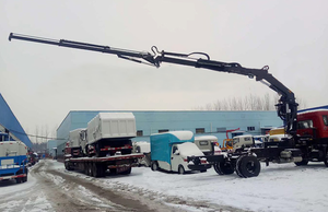 HAOY 35 Ton New Flying Jib Boom <span class=keywords><strong>Grua</strong></span> <span class=keywords><strong>Isuzu</strong></span> Truck Grúa de brazo plegable articulado 21m Rango de trabajo con nuevo núcleo de bomba de motor - Product Image 2