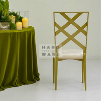 Chaise de banquet empilable en acier inoxydable pour mariage