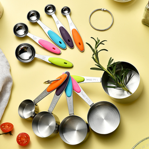 5 cái Silicone xử lý thép không gỉ đo <span class=keywords><strong>cup</strong></span> <span class=keywords><strong>Set</strong></span> Cà phê rang công cụ nhà bếp đo <span class=keywords><strong>Cup</strong></span> và Spoon <span class=keywords><strong>Set</strong></span> với quy mô - Product Image 6