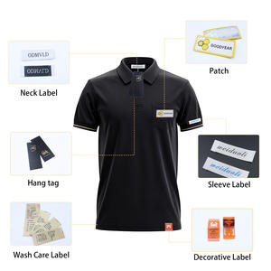 工厂定制服装领口标签编织品牌尺寸末端折叠拉勒定制私人标志威尔方形服装护理标签 - Product Image 2