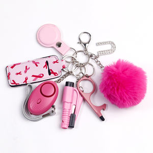 안전 키 체인 세트 도매 자기 방어 키 체인 대량 알람 휘슬 자기 방어 키 체인 세트 자기 방어 여성 - Product Image 5