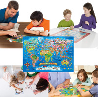 Rompecabezas Educativos Personalizados para Niños, Mapa del Mundo en Rompecabezas para Niños