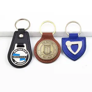 Oneway tùy chỉnh xe Keychain da Keychain thăng hoa logo xe kim loại da móc chìa khóa