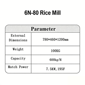 Équipement de traitement du riz haute performance HN QDMECH 600 kg/h, décortiqueuse de céréales compacte, machine à polir le riz, moulin à riz - Product Image 5