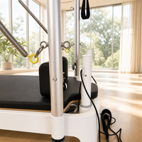 Machine de Pilates Reformer haut de gamme avec planche à ressorts et système de poulies à cordes réglables pour usage domestique, commercial, en studio ou en salle de sport