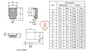 莱迪科技 SM8S 系列 6600W 瞬态电压抑制器，用于 TVS 二极管 SM8S33A DO-218AB 124A，适用于消费电子产品 - Product Image 4