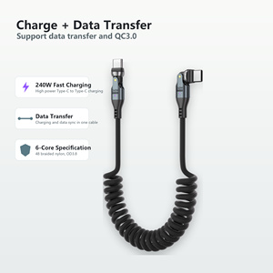 <span class=keywords><strong>Cable</strong></span> <span class=keywords><strong>USB</strong></span>-<span class=keywords><strong>C</strong></span> de Carga Rápida de 240W, <span class=keywords><strong>Doble</strong></span> Rotación de 540 Grados, Trenzado de Nailon, 5A, Transferencia de Datos de 480mbps, Retráctil, Tipo-<span class=keywords><strong>C</strong></span> - Product Image 1