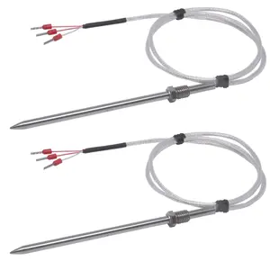 Customized high accuracy waterproof temperature sensor u type pt-100 temperature sensor cable