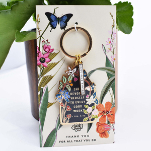 Sleutelhanger van zacht emaille, schattig planten sleutelhangerje, plantenbedeltjes, metalen Alocasia Variegated Monstera Deliciosa sleutelhanger van hard emaille - Product Image 6