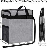 Poubelle de voiture pliable en polyester anti-fuite, poubelle suspendue, organisateurs et boîtes de rangement pour véhicules