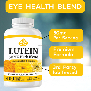 Suplemento de Luteína y Zeaxantina para la Salud Ocular y la Visión, Vegetariano, 400 Cápsulas, Certificado GMP, para Adultos - Product Image 2