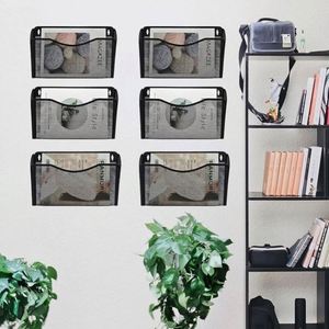 Wall Mounted Detachable 3 Tiers Hanging <b>File</b> Organizer Metal Mesh Magazine Document Holder With Screws - Product Image 3