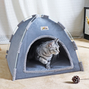 Tenda Hewan Peliharaan Zephyr Cross-Border Empat Musim, Alas Pendingin Musim Panas untuk Kucing dan Anjing, Kain Lipat Bernapas untuk Luar Ruangan, Tipe Tanpa Perakitan - Product Image 1