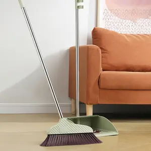 Wholesale Manufacturer's Durable Plastic Broom Dustpan Set Home Household Use With Broom Head Made Of PET PP Includes Cover