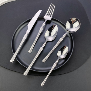 Ensemble de couverts en acier inoxydable 304 à motif arbre, pour steak, pour la restauration et les restaurants - Product Image 3