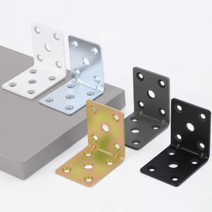 Supports d'angle en fer noir à 90 degrés, épaissis, pour étagères de meubles, avec trous longs - Product Image 3