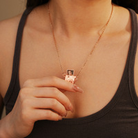Colliers photo personnalisés en acier inoxydable chaîne O en laiton caméra pendentif collier coeur caméra cachée collier