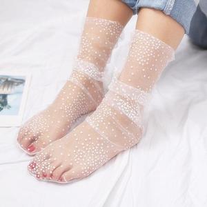 Calcetines sexys y bonitos con estampado de hilo de red para mujer, medias transparentes, versión coreana, japonesas - Product Image 4