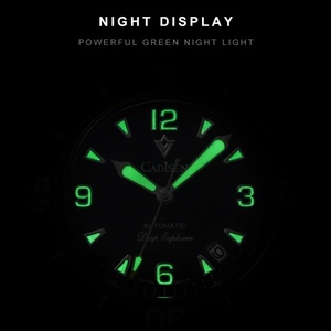 CADISEN Deep 2025 Nouvelle Montre Mécanique Automatique Homme Bracelet Toile NH35 Montre-Bracelet de Luxe Lumineuse Étanche - Product Image 5