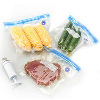 Sacs sous vide réutilisables pour la conservation des aliments, sacs sous vide pour la maison avec pompe manuelle et pinces de scellage