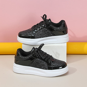 Chaussures décontractées pour femmes les plus vendues, grandes tailles, semelle épaisse, chaussures de marche tendance, chaussures or et argent, semelle épaisse - Product Image 3