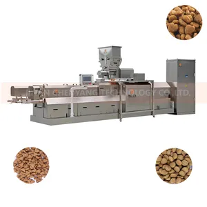 Linha de produção 500-5000 kg/h linha de produção do alimento do gato e do cão máquina pet food extrusora