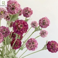 Nieuw Ontwerp 5 Koppen Scabiosa Zaadpod Kunstzijde Bloemen Fleur Artificielle Bloemdecoratie
