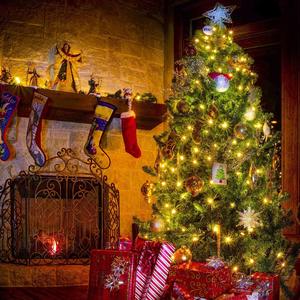 147.6 ft多色スターガーランドワイヤードクリスマスティンセルガーランド木用金属製小型ミニ6ロール装飾用 - Product Image 6