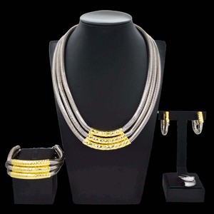 Yulaili <span class=keywords><strong>marque</strong></span> usine directe dernière Habesha or doux rond couleur argent colliers boucles d'oreilles bague ensemble <span class=keywords><strong>fantaisie</strong></span> cadeaux <span class=keywords><strong>de</strong></span> mariée <span class=keywords><strong>bijoux</strong></span> - Product Image 2