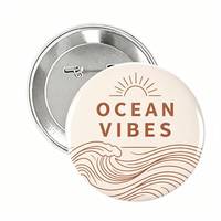 Pin Badge Logam Bulat Custom Logo Sublimasi Kpop Anime dengan Peniti Pengaman, Ukuran 75mm 44mm 58mm, Kosong untuk Dicetak