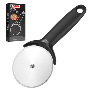 Coupeur de rouleau à pizza en acier inoxydable avec logo personnalisable outil de coupe de roue à tarte en métal cuisson trancher les pizzas tartes pâtisseries - Product Image 1