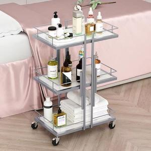 Chariot de beauté doré à 3 niveaux, nouveau design, équipement de pédicure et de manucure pour salon de beauté, roues verrouillables - Product Image 4