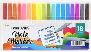 Factory Custom Stationery Set TWOHANDS 18 Colors Pastel <strong>Highlighter</strong> Marker Pen For DIY Drawing - Product Image 6
