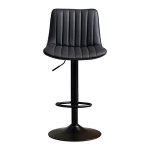 Tabouret de bar moderne avec dossier, hauteur réglable, structure métallique, pour usage domestique ou commercial - Product Image 3