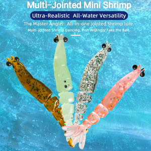 Señuelo artificial biomimético multisegmentado de camarón de 6 cm y 1,3 g para pesca de lubina, señuelos de fondo YJL194 - Product Image 2