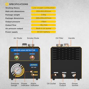 Detector de Fugas de Humo para Automóviles AUTOOL SDT205, Localizador de Fugas en Tuberías, Analizador de Diagnóstico de Fugas de Humo, Detector para Sistema EVAP Automotriz - Product Image 4