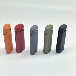 Briquet torche électronique coupe-vent en acier inoxydable, à gaz butane, pour cigarettes, avec pare-vent mince en plastique - Product Image 5