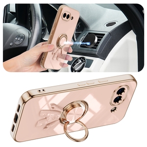 Funda Protectora Cromada con Diseño de Astronauta para Google Pixel 10A/9 Pro/8A/11, Funda con Anillo de Soporte 6D para Galaxy S26 - Product Image 1