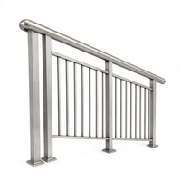 Rampe d'escalier en acier inoxydable soudé SS304 pour projets de balcon intérieur et extérieur