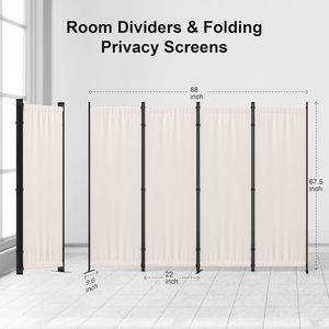 Divisorio Pieghevole a 4 Pannelli con 3 Piedi in Metallo, 224 cm di Larghezza, Schermo Portatile <span class=keywords><strong>per</strong></span> Ufficio/Camera da Letto/Camera dei Bambini - Product Image 4