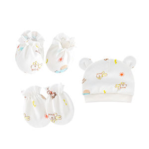 Mitaines et chaussons pour nouveau-né, ensemble chapeau et gants pour bébé - Product Image 1