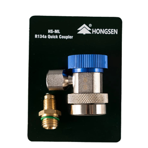 Adaptateur de raccordement rapide pour réfrigérant HVAC HONGSEN R134a, outil à valve en laiton HS-ML-1/4 HS-MH-1/4 1/4SAE M14*1.5 - Product Image 2
