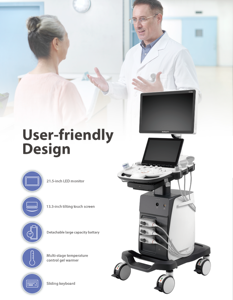 Sonoscape P9Elite Fonction IA Échographie Doppler couleur Diagnostique 21,5 pouces Haute résolution Gynécologie Cardiologie Appareil d'échographie - Product Image 5