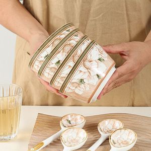Bol à riz en céramique Camellia 4,5 pouces avec motif floral pour usage domestique - Product Image 2