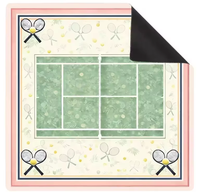 Tapis de Mahjong Américain Rose Menthe Luxe Moderne Automatique pour Pickleball, Motif Floral Mignon, Style Preppy, Imperméable, Pliable, Durable et Écologique