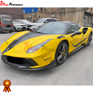 Kit de cuerpo de fibra de carbono seco brillante para <span class=keywords><strong>Ferrari</strong></span> 488 MansoR Bodykit - Product Image 2