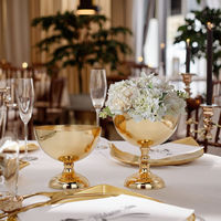 Support à fleurs en métal doré de luxe, durable, pour la maison, l'hôtel, les mariages, les événements, centre de table