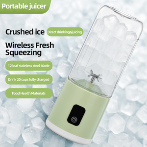 Mini mixeur portable 60W 18000RPM 12 lames rechargeable par USB pour smoothies, jus de fruits, <span class=keywords><strong>cuisine</strong></span> et voyage - Product Image 1